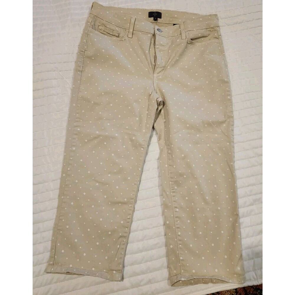 NYDJ - Straight Crop Polka Dot Sz 10 With Labels